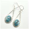 Image 3 : SILVER MOHAVE TURQUOISE(12.3CT) EARRINGS