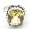 Image 3 : SILVER CITRINE(9.2CT) RING (~WEIGHT 5.3G)