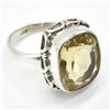 Image 4 : SILVER CITRINE(9.2CT) RING (~WEIGHT 5.3G)