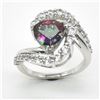 SILVER MYSTIC CZ(2.9CT) RHODIUM PLATED RING