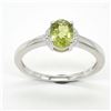 SILVER PERIDOT(0.6CT) RHODIUM PLATED RING