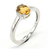 Image 2 : SILVER CITRINE(0.85CT) RHODIUM PLATED RING