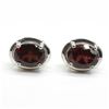 Image 1 : SILVER GARNET (3.9CT) RHODIUM PLATED EARRINGS