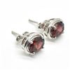 Image 2 : SILVER GARNET (3.9CT) RHODIUM PLATED EARRINGS