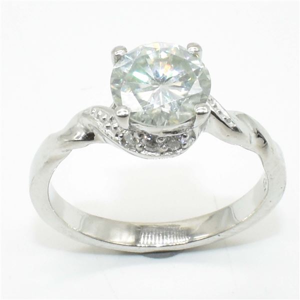 SILVER CERTIFIED MOISSANITE (ROUND 7.5 & 1.5 MM)