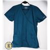 Image 1 : WOMENS DARK TEAL SCRUB TOP SIZE M