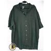 Image 1 : MENS GREEN SHORT SLEEVE BUTTON UP SIZE 2XL