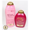 Image 1 : LOT OF OGX KERATIN OIL SHAMPOO AND ROSEWATER SCRUB