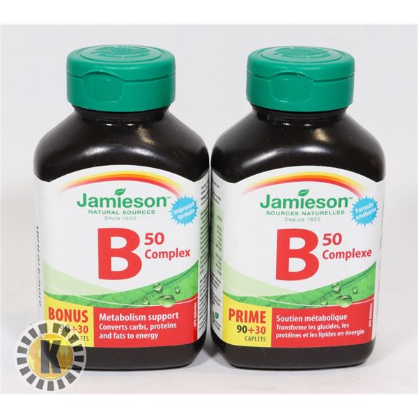 2 JAMIESON VITAMIN B50 COMPLEX 50MG 120CAPS