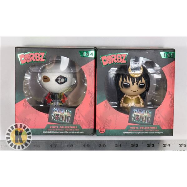 TWO FUNKO DORBZ FIGURES, DEADSHOT AND ENCHANTRESS