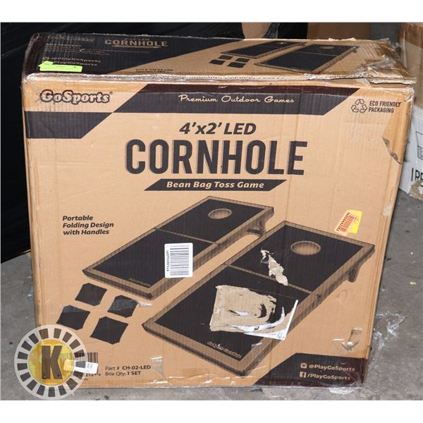 GO SPORTS 4' X 2' LED CORNHOLE GAME