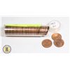 Image 1 : TUBE OF 1967 CANADIAN PENNIES MARKED BU