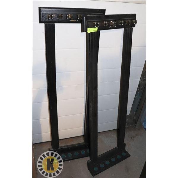 LOT OF 2 POOL CUE RACK