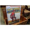 Image 1 : WOODEN POSTER OF ERIC LINDROS ROOKIE CARD 35 X 24 INCHES