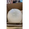 Image 2 : VINTAGE GLASS GLOBE FOR LIGHT FIXTURE - 16 INCH DIAMETER