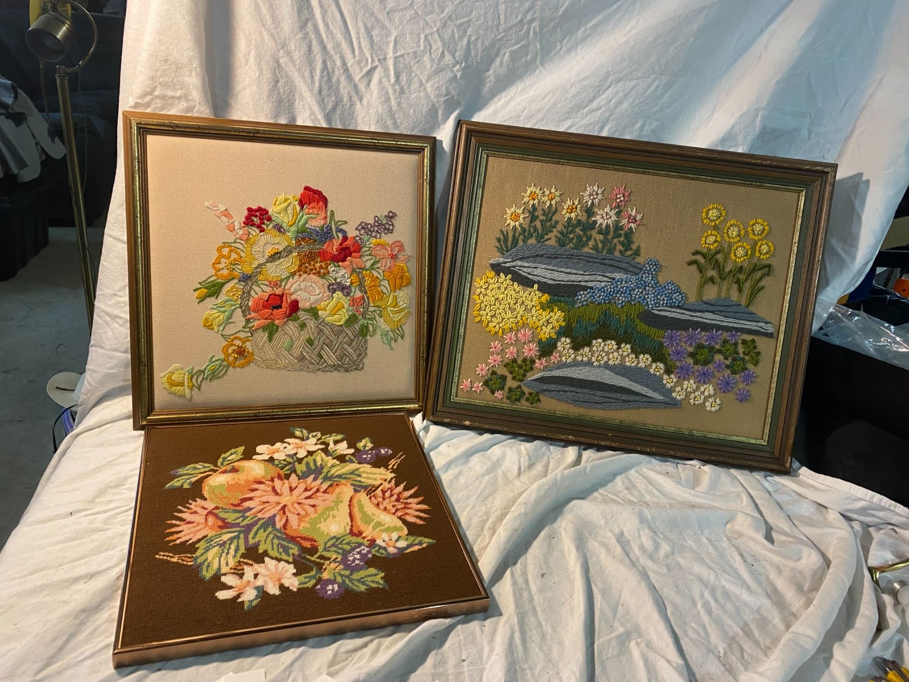 3 hand crafted wall hangings