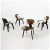 Image 1 : Charles and Ray Eames DCW chairs, set of 4, USA, c. 1950