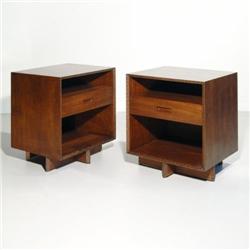 Frank Lloyd Wright Nightstands, pair, USA, c. 1950