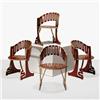 Image 1 : Gregg Fleischman Puzzle chairs, set of 4, c. 1980-1990