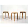 Image 1 : Alvar Aalto, Stools, set of 3, Denmark, c. 1950