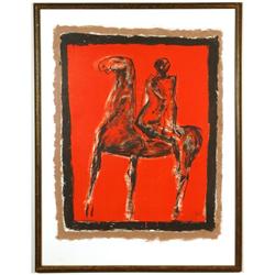 Marino Marini Cavaliere, Italy,1955 litho poster