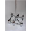 Image 2 : Mid Century Modern chrome chandelier 1970's USA
