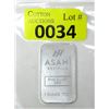 Image 1 : 1 Oz. Asahi Refining Mint .999 Silver Bar