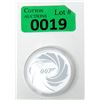 Image 1 : 1 Oz. .999 Silver 2020 "007 James Bond" Coin