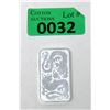 Image 1 : 1 Oz .9999 Silver 2020 Double Dragon Bar