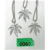 Image 1 : 3 New Metal Marijuana Pendants on 24" Chains