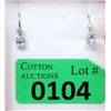 Image 1 : New 1.14 CT Blue Mystic Topaz & Diamond Earrings