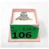 Image 2 : Green Amethyst & Diamond Sterling Silver Ring