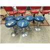 Image 1 : 6 Vintage Diner Stools with Metal Bases