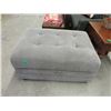 Image 1 : Large Grey Microfiber Storage Ottoman