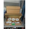 Image 1 : 7 Sets of 3 White Puck Lights with Power