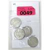 Image 1 : 4 x 80% Silver Canadian Half Dollars