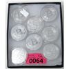 Image 1 : 8 x 1 Oz. Silver Plated .999 Copper Bit Coin Round