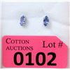 Image 1 : New 1 CT Tanzanite Sterling Silver Earrings