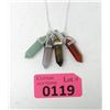 Image 1 : 4 Energy Healing Point Gemstone Pendants