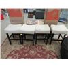Image 1 : Four 26" Stools with Fabric Seats