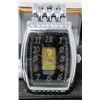 Image 1 : New in Box Mans August Steiner Gold Bar Watch
