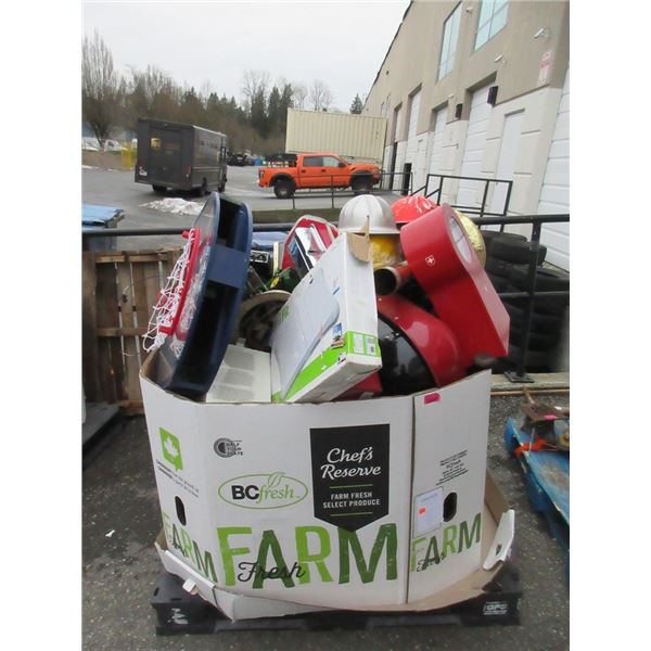 Skid of Assorted Storage Locker Goods