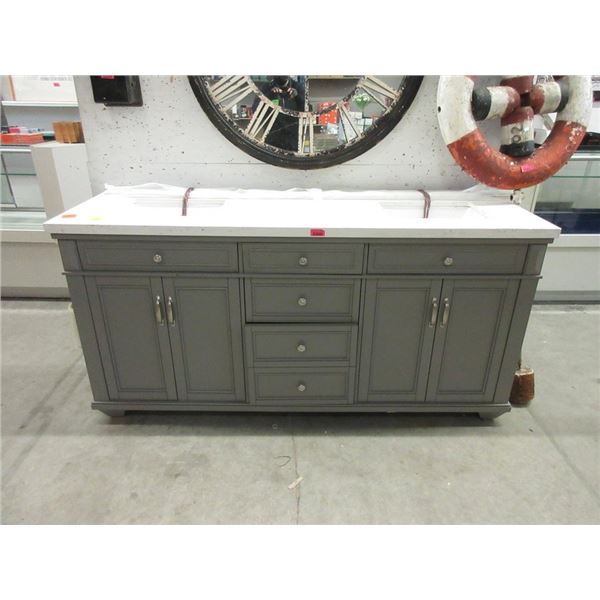 6 Foot Wide Double Sink Vanity - Store Return