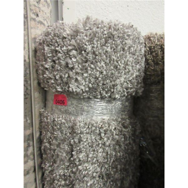 5' x 7' Grey Medium Pile Shag Area Carpet