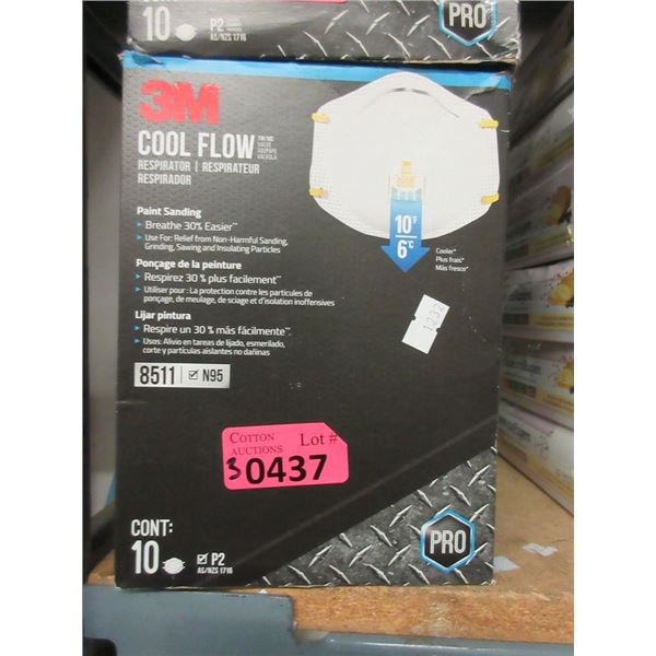 3 Boxes of 10 3M Cool Flow Respirator Masks