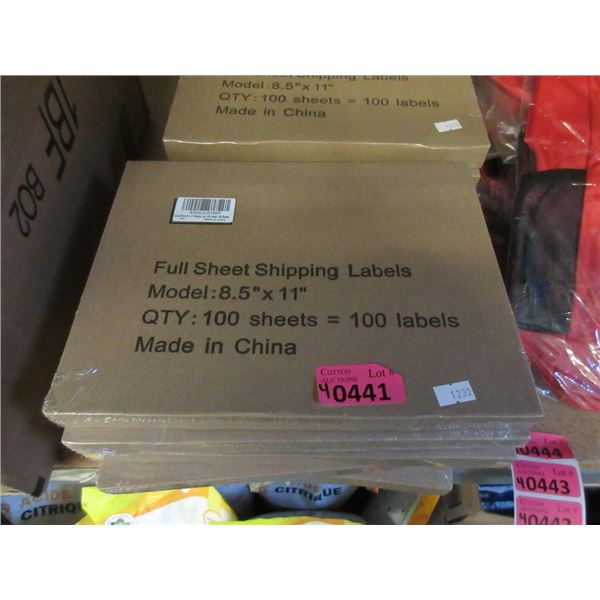 4 Boxes of 100 Full Sheet Printer Shipping Labels