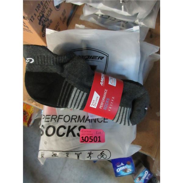 3 Bags of New Anquier Large Ankle Socks