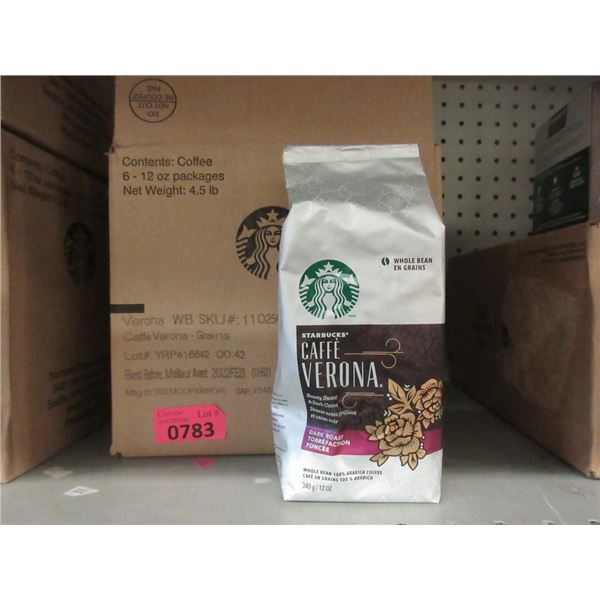 Case of Starbucks Whole Bean Dark Roast Coffee