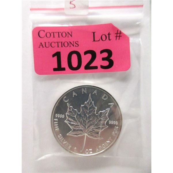 1 Oz .9999 Silver 1989 Canadian Maple Leaf Coin