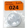 Image 1 : 1 Oz .9999 Silver 2020 Canada Maple Leaf Coin